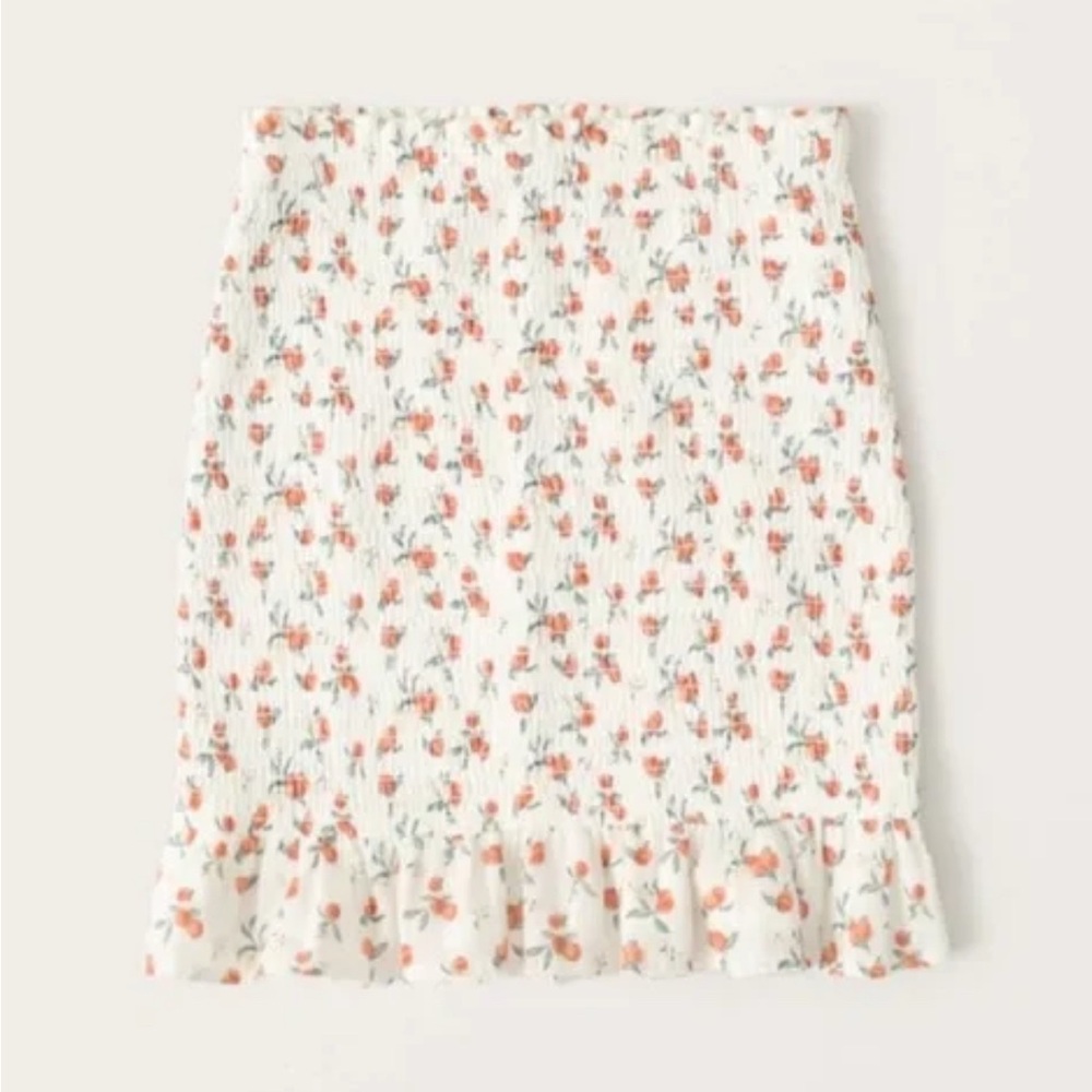 Abercrombie & Fitch White Floral Mini Skirt